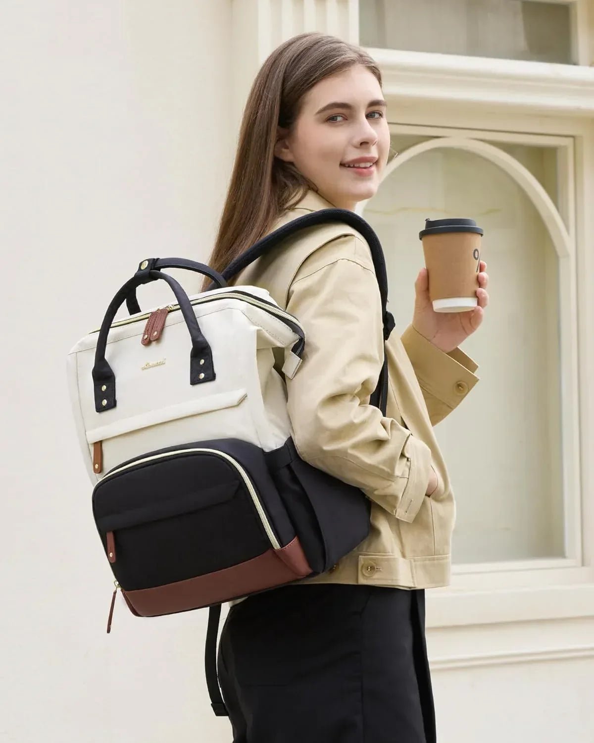 LOVEVOOK Laptop Backpack for Women, 15.6 Inch Work Business Backpacks Purse With Large Capacity, Waterproof Nurse Bag College Bookbag for School, Waterproof Casual Daypack for Travel - Adenzo Comfies