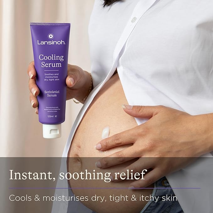 Lansinoh Cooling Serum - Instantly cool & calm dry, tight skin - 125 ml - Pregnancy & Postpartum - Dermatologically tested & Suitable for Sensitive Skin