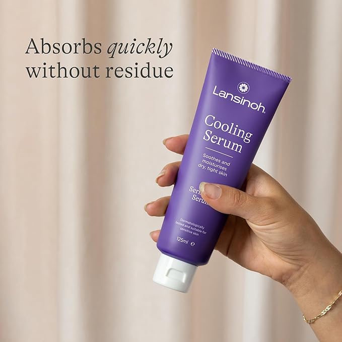 Lansinoh Cooling Serum - Instantly cool & calm dry, tight skin - 125 ml - Pregnancy & Postpartum - Dermatologically tested & Suitable for Sensitive Skin