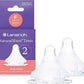 Lansinoh NaturalWave Baby Bottle Teats - 2 Pack - Anti - Colic Air Vent - BPA & BPS - Free - Clinically Proven to Reduce Nipple Confusion - Compatible with Lansinoh Bottles - Adenzo Comfies