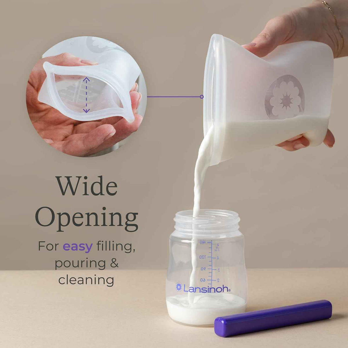 Lansinoh Silicone Breastmilk Storage Bags – 240ml, 5 Pack