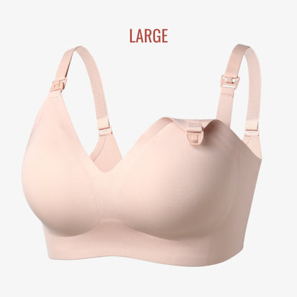 Momcozy Seamless Nursing Bra – Ultra-Soft Wireless Maternity & Breastfeeding Bralette with Pads, Easy-Access Clasp, Pump-Friendly & Comfortable