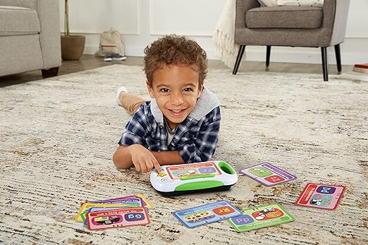 LeapFrog Slide to Read ABC Flashcards, Easy Learning, Finger Reading Flashcards, Learn Letters, Objects, Sounds & Sentences, Educational Gift for Toddler 3, 4, 5 Years, English Version