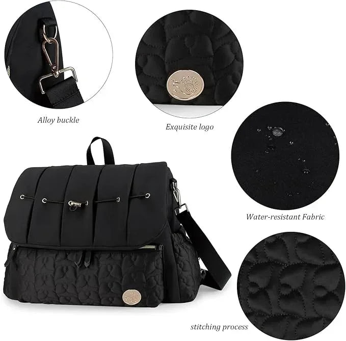 WYNE Diaper Bag Backpack Messenger Bag Travel Backpack Maternity Bags Stylish Baby Bag with Changing Pad for Mom - Adenzo Comfies