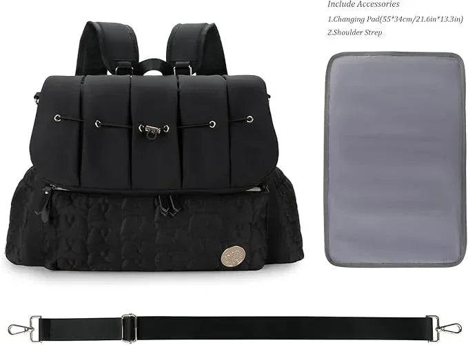 WYNE Diaper Bag Backpack Messenger Bag Travel Backpack Maternity Bags Stylish Baby Bag with Changing Pad for Mom - Adenzo Comfies