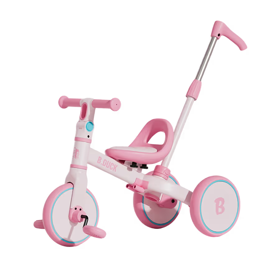 Luddy B.Duck 4-in-1 Toddler Tricycle & Balance Bike for Kids – Convertible Baby Trike, Push Tricycle, Balance Bike, and Pedal Tricycle - Adenzo Comfies