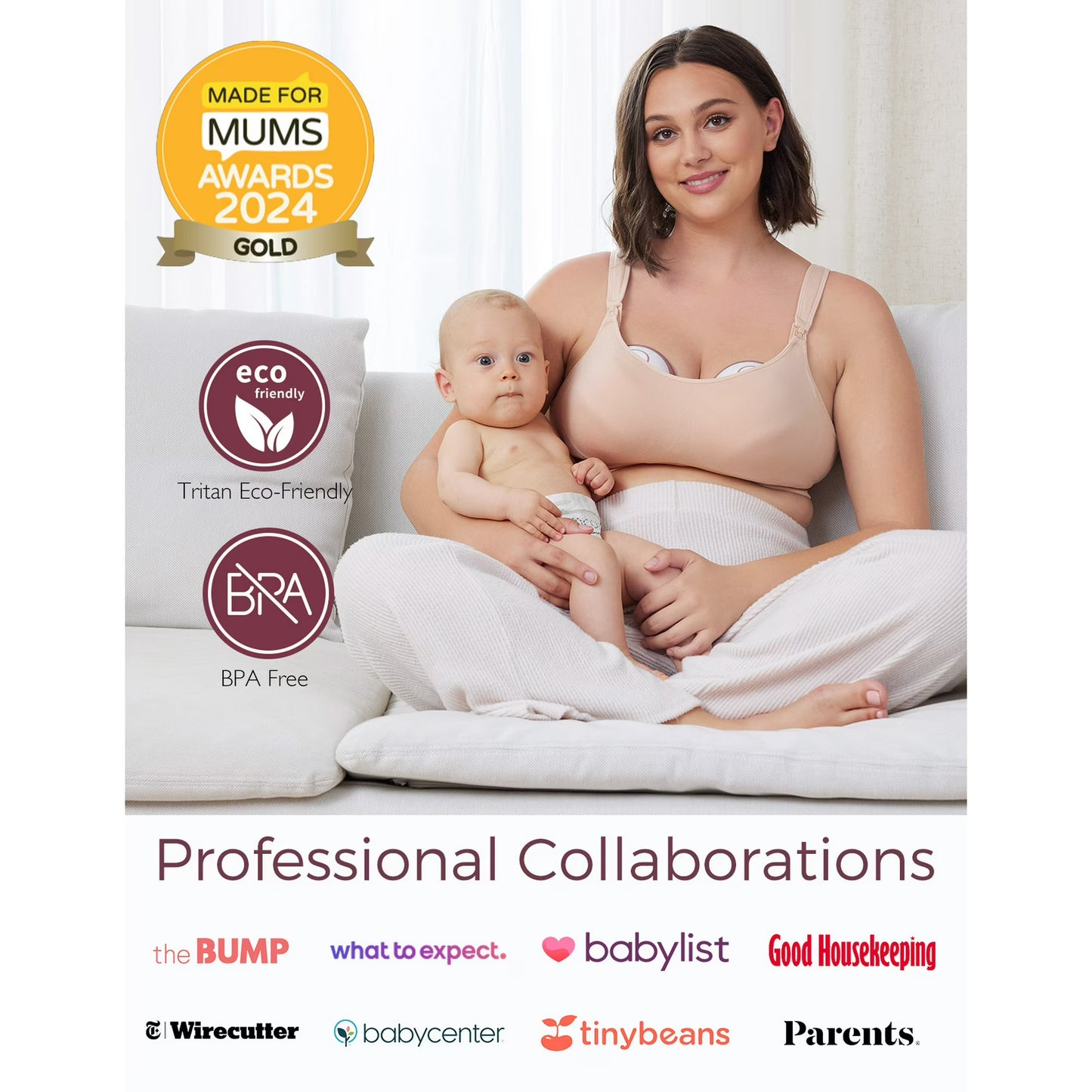 Momcozy Mobile Style Wearable Breast Pump - Hands-free Slim Design with High Suction | M6
