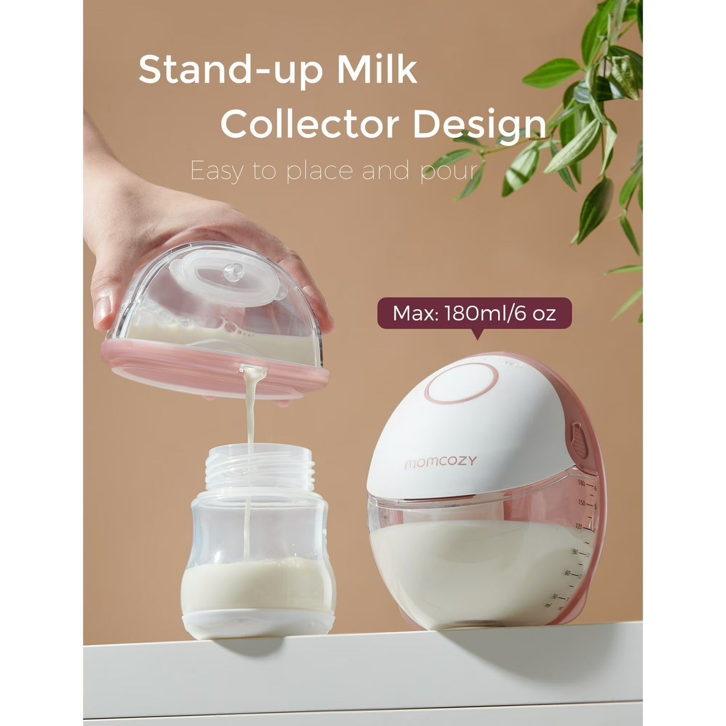 Momcozy Mobile Style Wearable Breast Pump - Hands-free Slim Design with High Suction | M6