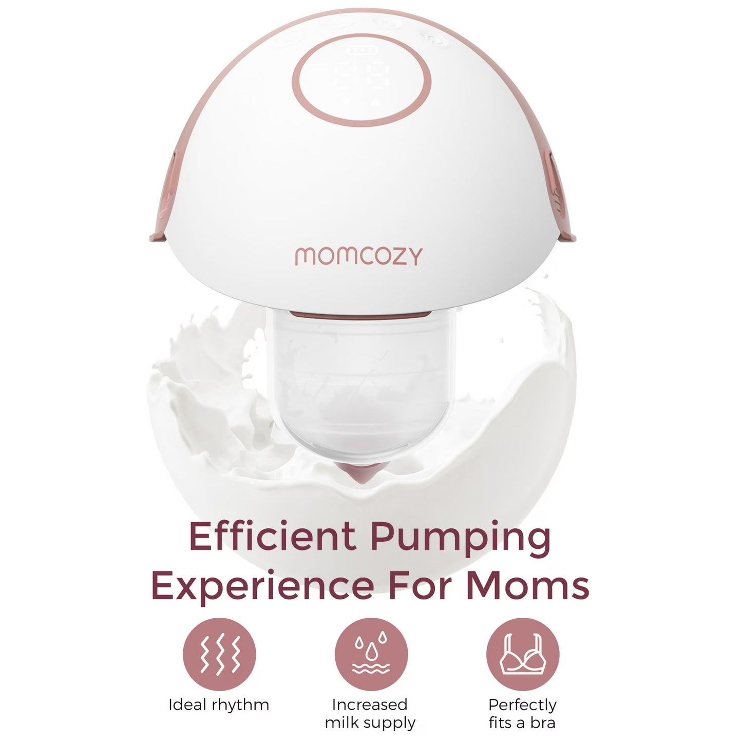 Momcozy Mobile Style Wearable Breast Pump - Hands-free Slim Design with High Suction | M6