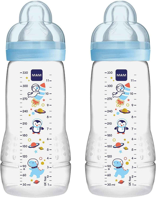 MAM Easy Active Baby Bottle 330ml Pack – Blue - Adenzo Comfies