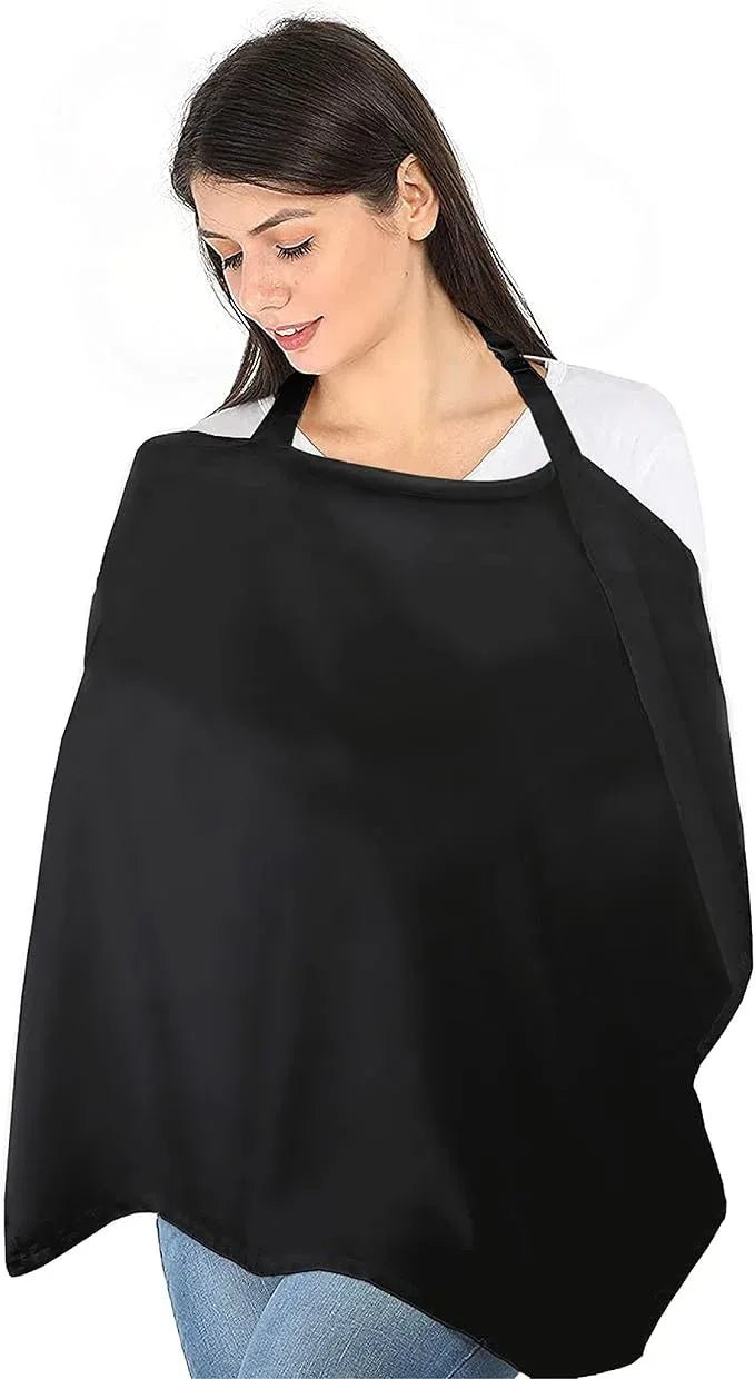 The Moon Brand Organic Nursing Privacy Wraps for Moms - Comfortable Breastfeeding Accessories - Maternity Clothing - Durability - Essential Nursing Apparel - Black - Adenzo Comfies