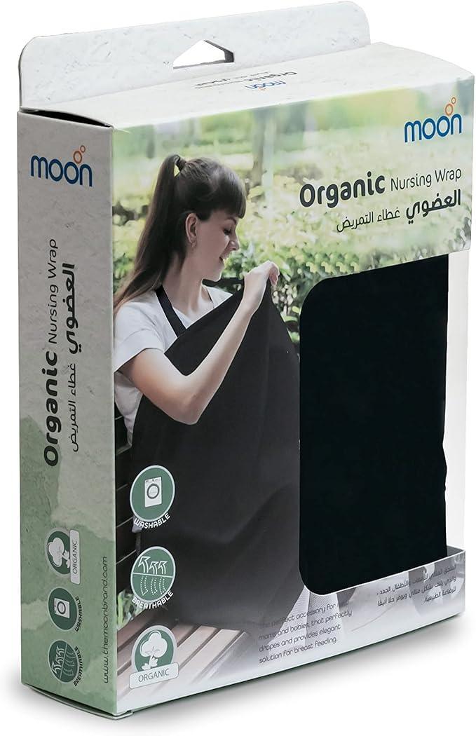 The Moon Brand Organic Nursing Privacy Wraps for Moms - Comfortable Breastfeeding Accessories - Maternity Clothing - Durability - Essential Nursing Apparel - Black - Adenzo Comfies