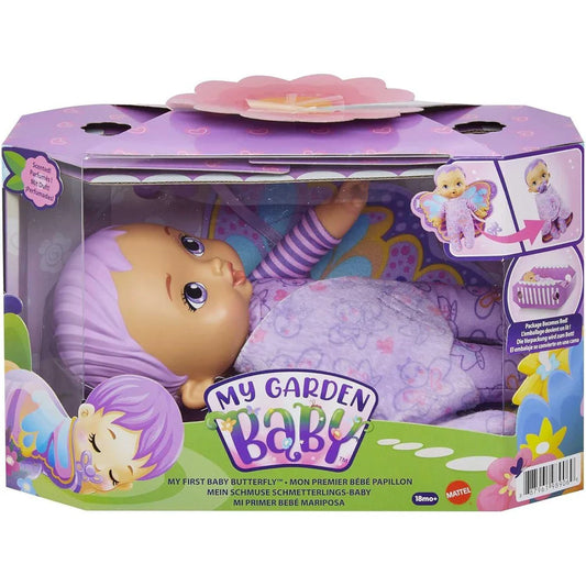 My Garden Baby – My First Butterfly Doll [HBH39], 23cm (9‑in), Jasmine Scent, Plush Wings & Pacifier