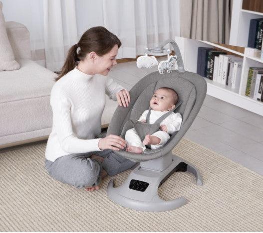 Mastela Lullaby Orbit Electric Baby Crib – Smart Swing, Music & App Control, 0–15kg Capacity - Adenzo Comfies