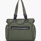 Matilda Baby Diaper Bag Tote – Quilted Color - Block Large Capacity Nursery Organizer with Double - Insulated Bottle Pockets, Piece of 1 - Adenzo Comfies