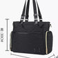 Matilda Baby Diaper Bag Tote – Quilted Color - Block Large Capacity Nursery Organizer with Double - Insulated Bottle Pockets, Piece of 1 - Adenzo Comfies