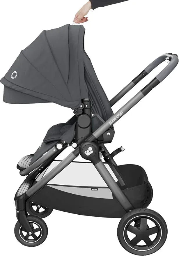 Maxi - Cosi Adorra Baby Stroller, Lightweight Pushchair for Newborn to 3.5 Years, 11.6 kg, Essential Graphite Grey - Adenzo Comfies
