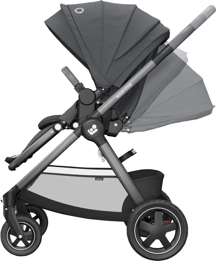 Maxi - Cosi Adorra Baby Stroller, Lightweight Pushchair for Newborn to 3.5 Years, 11.6 kg, Essential Graphite Grey - Adenzo Comfies