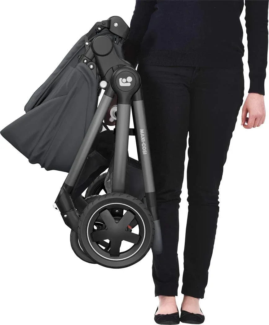 Maxi - Cosi Adorra Baby Stroller, Lightweight Pushchair for Newborn to 3.5 Years, 11.6 kg, Essential Graphite Grey - Adenzo Comfies