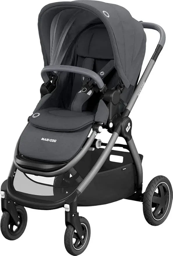 Maxi - Cosi Adorra Baby Stroller, Lightweight Pushchair for Newborn to 3.5 Years, 11.6 kg, Essential Graphite Grey - Adenzo Comfies