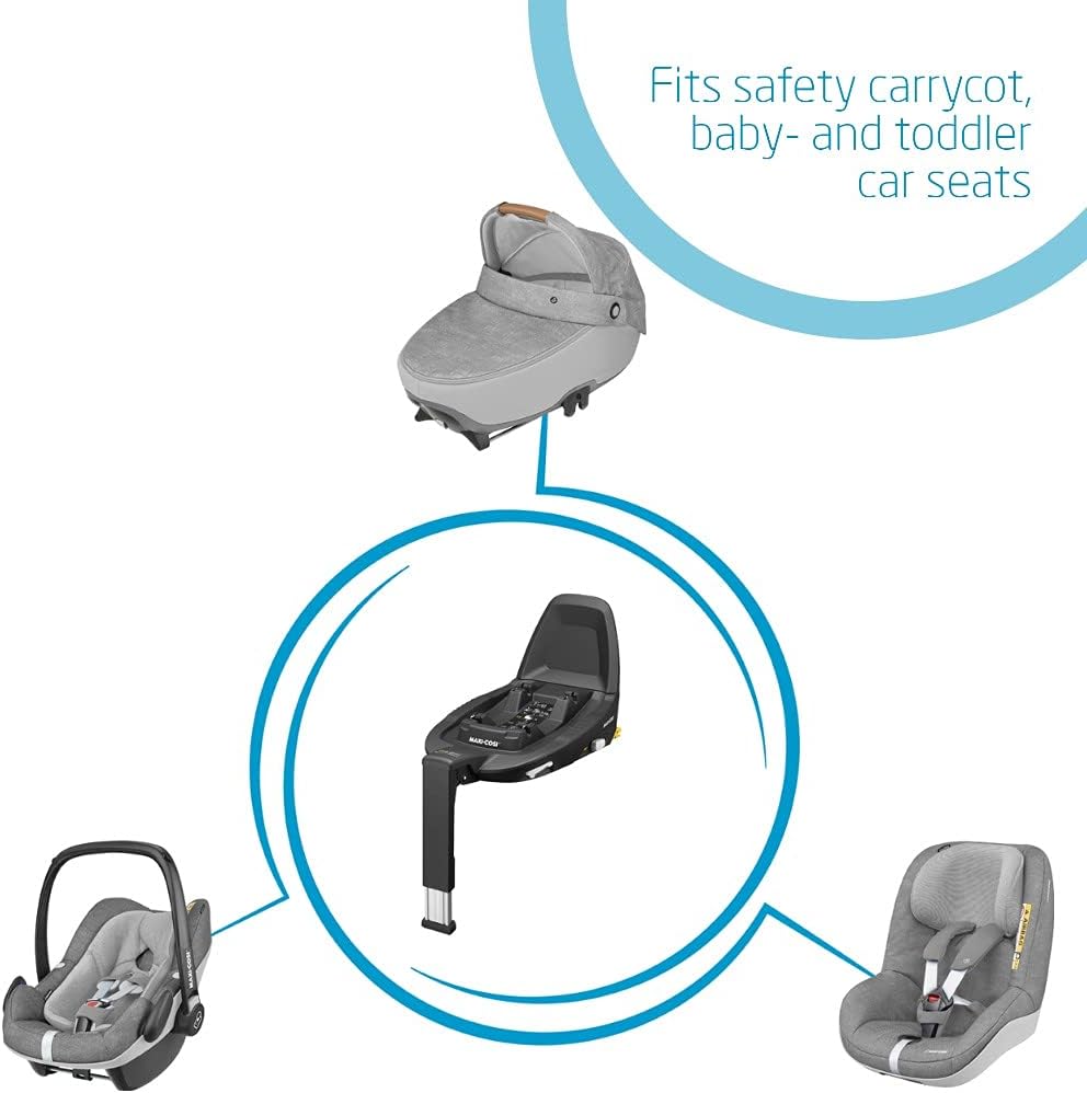 Maxi-Cosi FamilyFix3 ISOFIX Base – i-Size Car Seat Base for Pebble Plus, Pebble Pro, Pearl Smart, Tinca, Rock, Coral, &amp; Pearl Pro2, Birth to 4 Years (0–18kg) - Adenzo Comfies