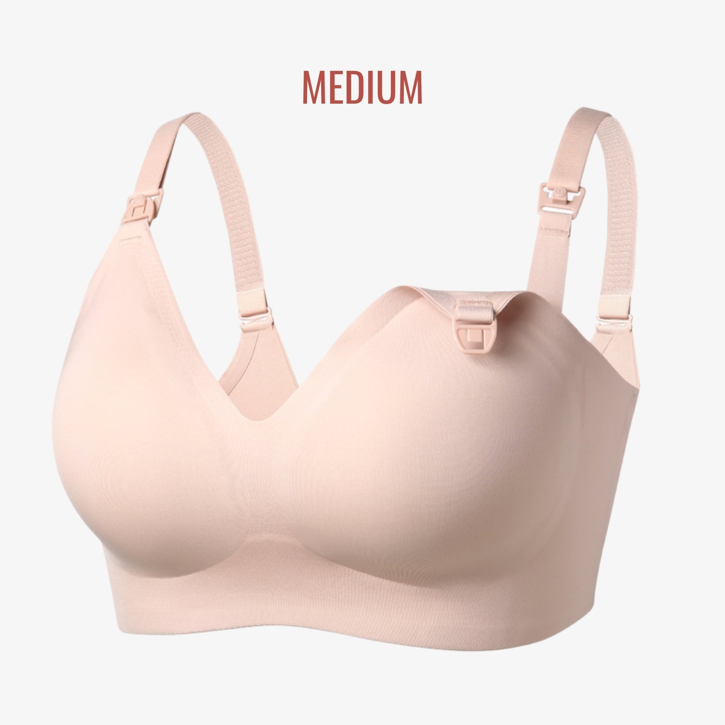 Momcozy Seamless Nursing Bra – Ultra-Soft Wireless Maternity & Breastfeeding Bralette with Pads, Easy-Access Clasp, Pump-Friendly & Comfortable