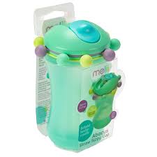 Melii Abacus Straw Sippy Cup, 340 ml, 12+ Months, Spill-Resistant Training Cup, Fun Bead Design, BPA-Free & Dishwasher Safe