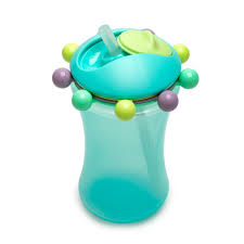 Melii Abacus Straw Sippy Cup, 340 ml, 12+ Months, Spill-Resistant Training Cup, Fun Bead Design, BPA-Free & Dishwasher Safe