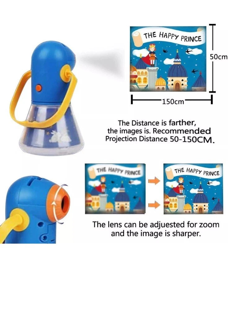 Mideer Kid’s Storybook Torch‑Light Projector with 12 Story Reels (MD1103)