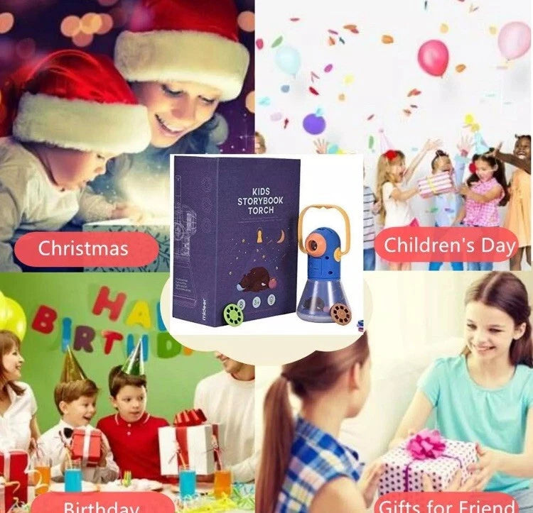 Mideer Kid’s Storybook Torch‑Light Projector with 12 Story Reels (MD1103)