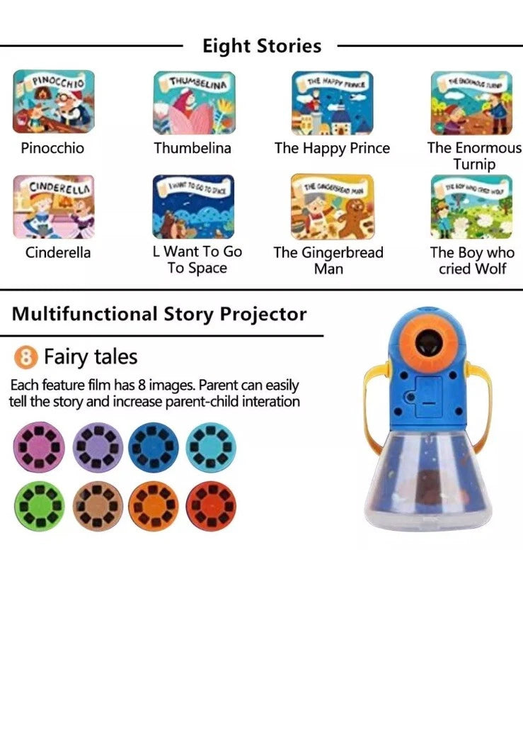 Mideer Kid’s Storybook Torch‑Light Projector with 12 Story Reels (MD1103)