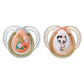 Tommee Tippee Moda Soother, 0–6m, 2 Pack, Stylish Design, BPA‑Free, Orthodontic Teat