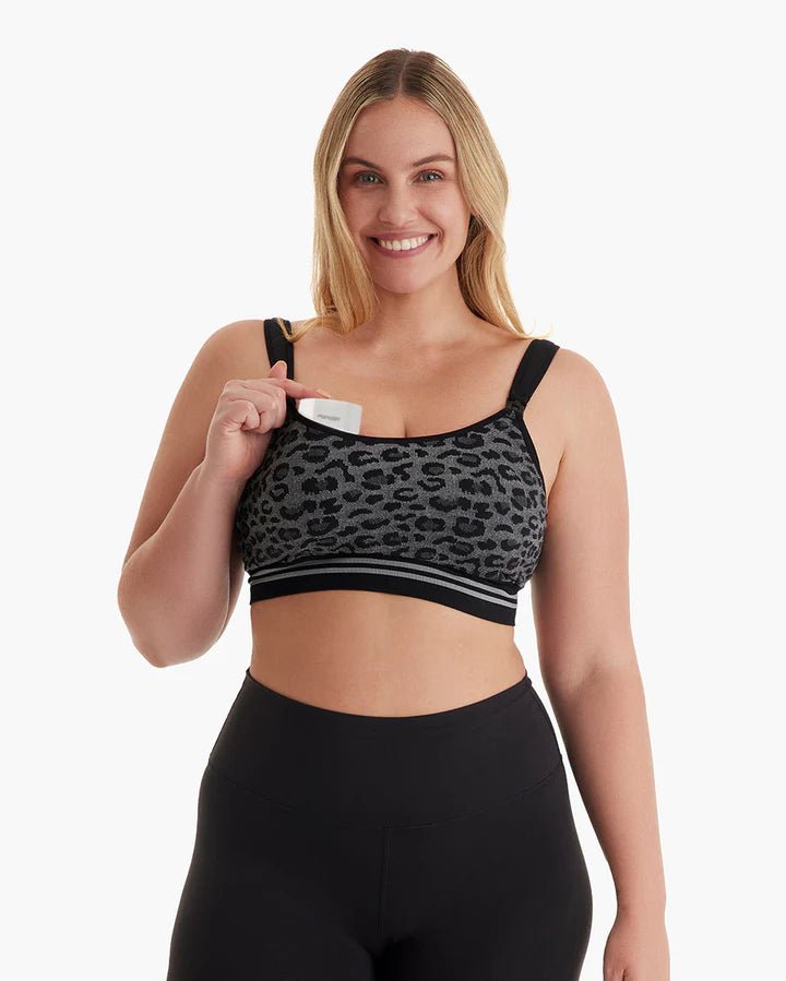 Momcozy Hands-Free Pumping Bra – Seamless Wireless Nursing & Maternity Bra with Fixed Padding, 4-in-1 for Wearable & Standard Breast Pumps - Adenzo Comfies