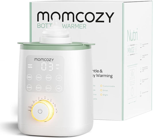 Momcozy Nutri Bottle Warmer – 9-in-1 Baby Bottle Warmer with Night Light & Precise Temperature Control