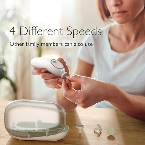 Momcozy Baby Nail File Electric, Gentle Baby Nail Trimmer Electric, Baby Nail Clipper