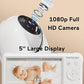 Momcozy 1080P Video Baby Monitor with Camera – 5” HD Display, Infrared Night Vision, 5000mAh Battery, 2-Way Audio, 960ft Range, BM01