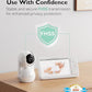 Momcozy BM03 5.5” 1080P Full HD Video Baby Monitor No WiFi – Long-Range Baby Monitor with Camera, Infrared Night Vision, 5800mAh Battery, VOX, 2-Way Audio,