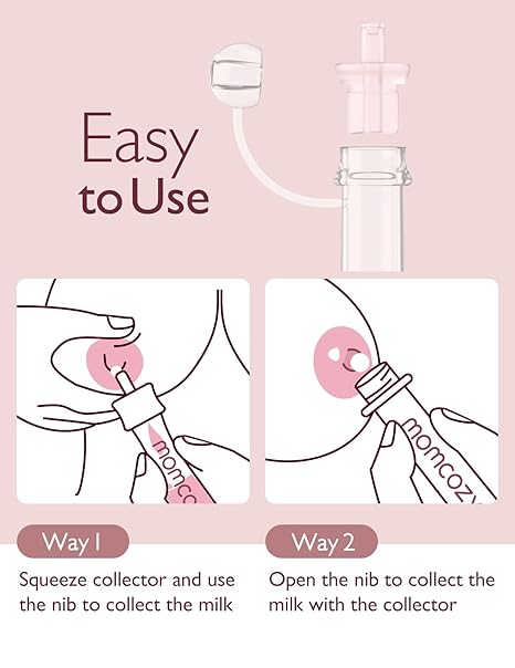 Momcozy Silicone Colostrum Collector Set – Reusable BPA-Free Colostrum Syringe Alternative for Collecting, Storing & Feeding, 5ml