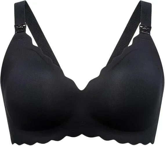 Momcozy Jelly Strip Seamless Floral Push Up Nursing Bra – Comfortable Wireless Maternity and Breastfeeding Bra with Adjustable Straps and Removable Pads - Adenzo Comfies