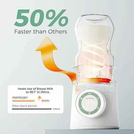 Momcozy Portable Bottle Warmer for Travel - Fast Heating, Leak - Proof, Long Battery Life, Compatible with Dr. Brown, Philips Avent, Medela, Tommee Tippee, Comotomo - Adenzo Comfies