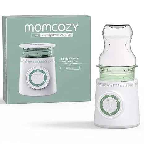 Momcozy Portable Bottle Warmer for Travel - Fast Heating, Leak - Proof, Long Battery Life, Compatible with Dr. Brown, Philips Avent, Medela, Tommee Tippee, Comotomo - Adenzo Comfies