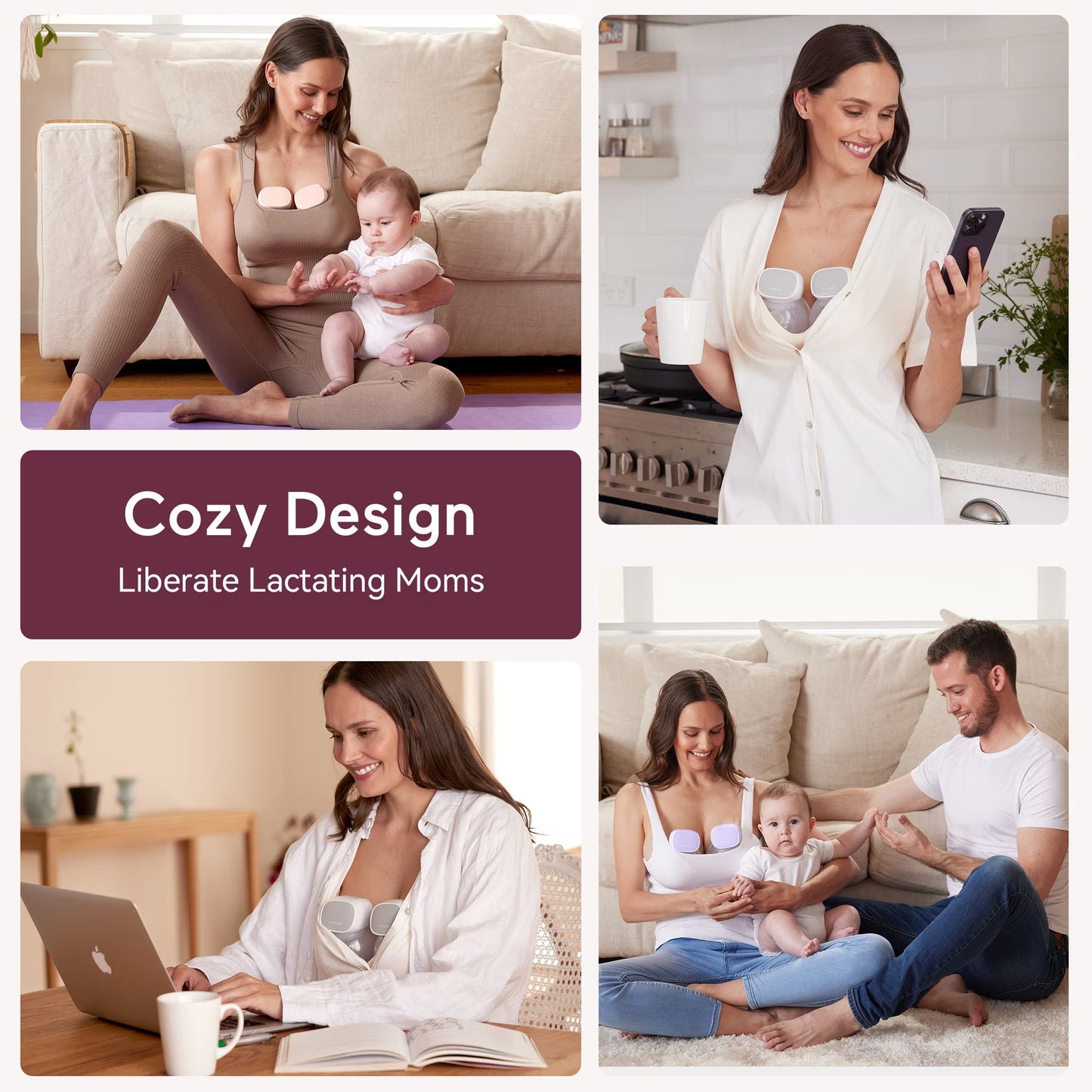 Momcozy S9 Pro Hands-Free Wearable Breast Pump, Electric Pump with 2 Modes & 9 Suction Levels, Long Battery Life, Portable & Quiet, 24mm
