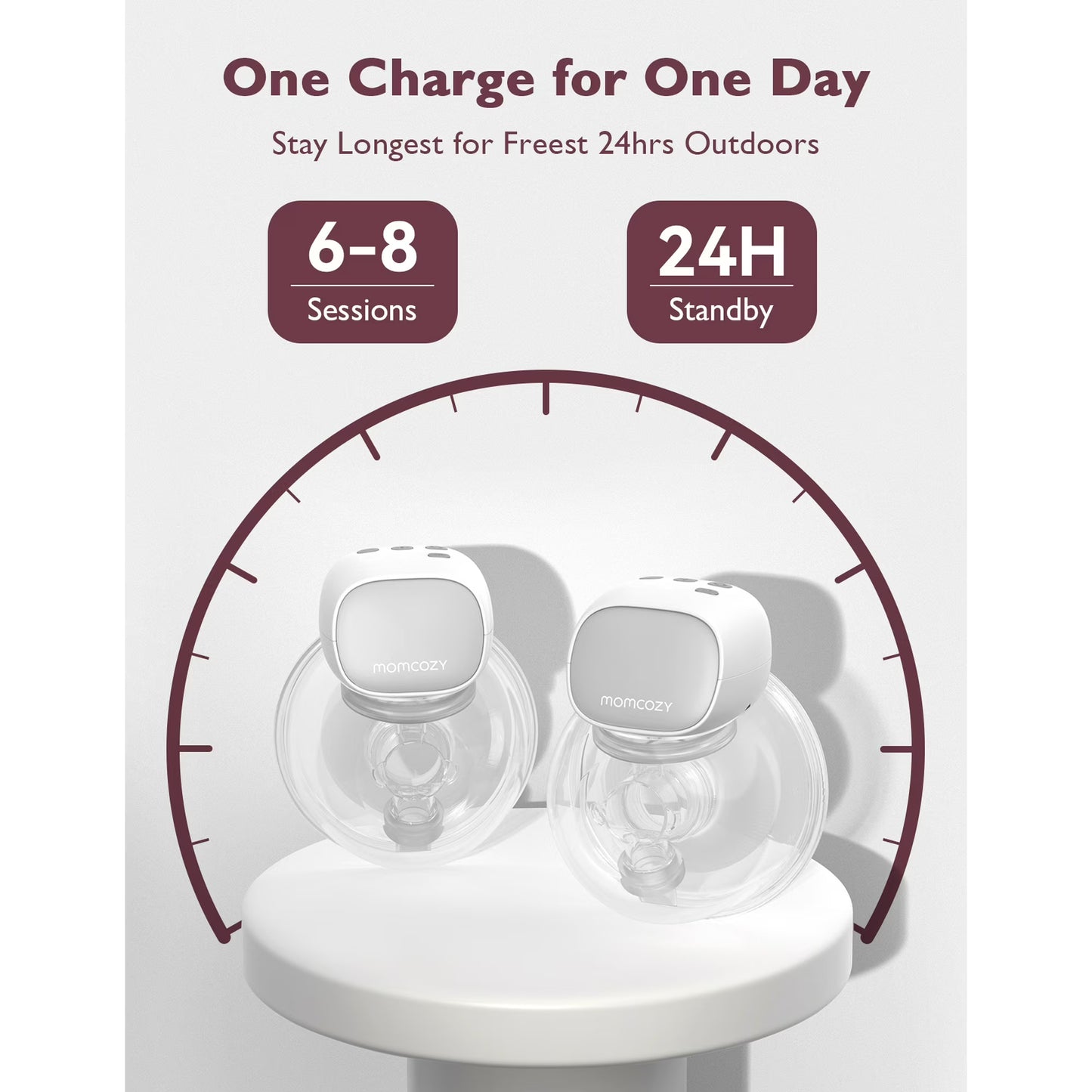 Momcozy S9 Pro Hands-Free Wearable Breast Pump, Electric Pump with 2 Modes & 9 Suction Levels, Long Battery Life, Portable & Quiet, 24mm