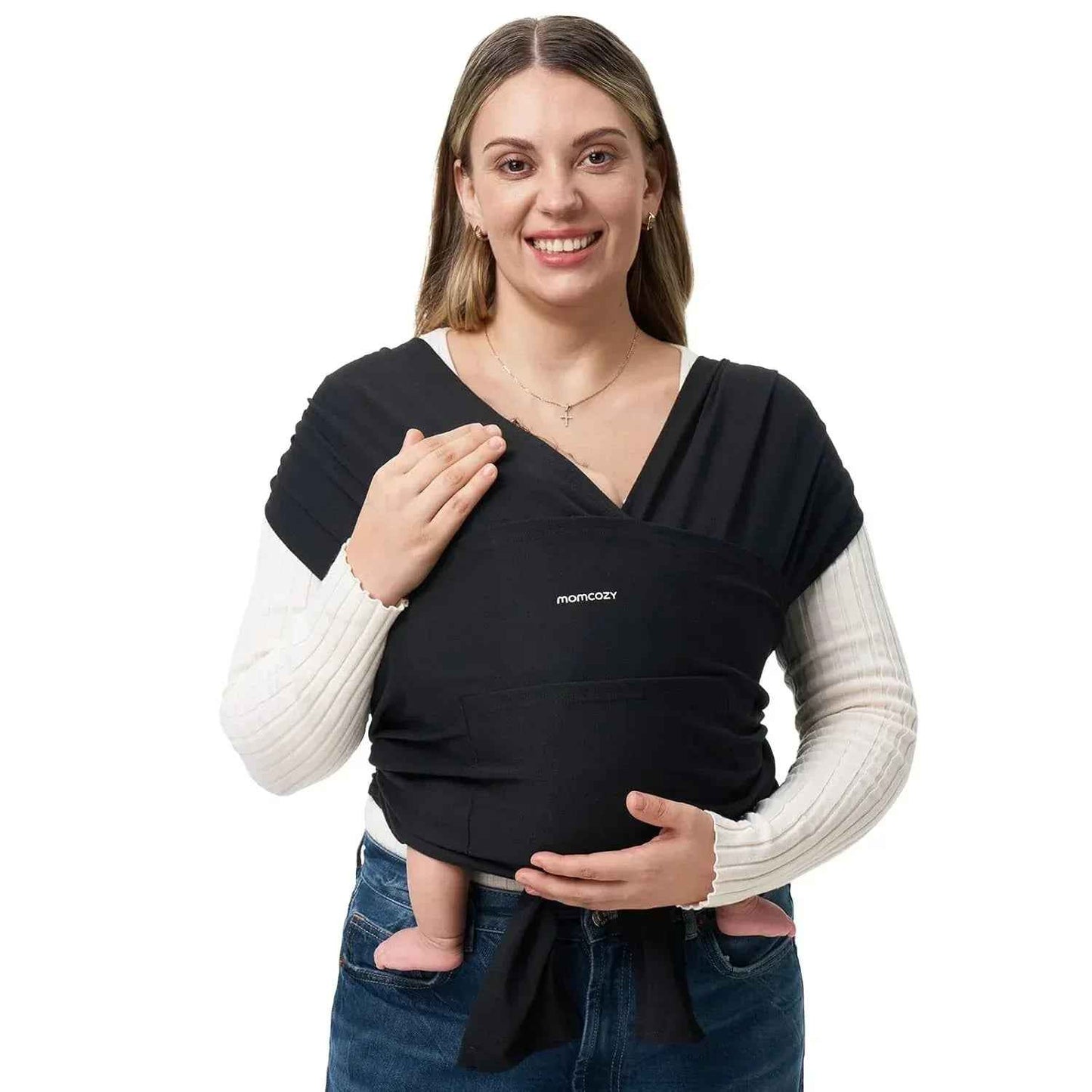 Momcozy Baby Carrier Slings, Summer Cooling Air - Mesh Fabric Baby Carriers Sling for Newborn to Toddler up to 50 lbs, Hands Free Adjustable Easy to Wear Baby Wrap Carrier Slings - Adenzo Comfies