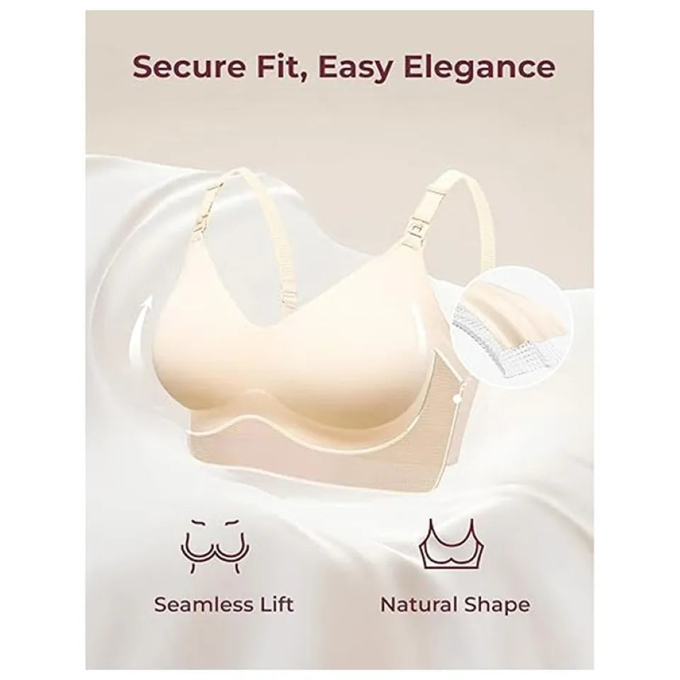 Momcozy - Ultra Soft And Omni Maternity Nursing Bra - Beige_L.