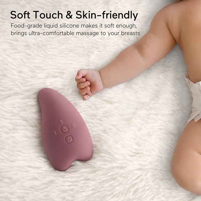 Momcozy A1Pro Lactation Massager – Heat & Deep Vibration, Red (1PCS)