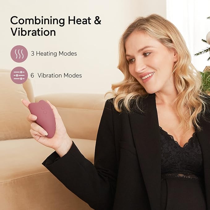 Momcozy A1Pro Lactation Massager – Heat & Deep Vibration, Red (1PCS)