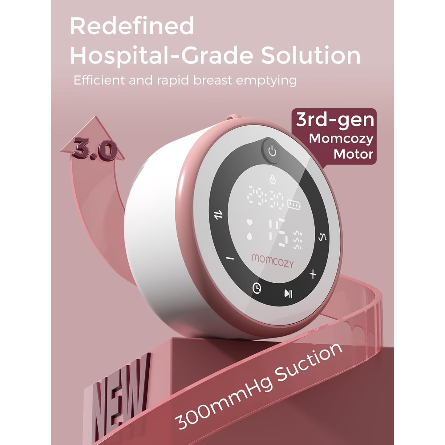 Momcozy Breast Pump V1 Pro Hospital-Grade Hands-Free Portable Wearable Pump