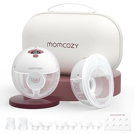 Momcozy M5 Wearable Breast Pump – Lightweight Hands-Free Pump with Mixed Mode, 3 Modes, 9 Suction Levels & Multiple Flange Sizes