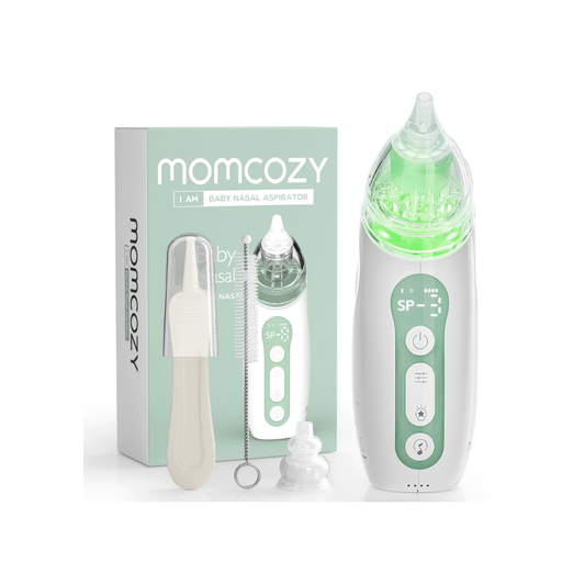 Momcozy Baby Nasal Aspirator, Strong Suction, Long Battery Life, BPA-Free Tips & Soothing Lullabies - Adenzo Comfies